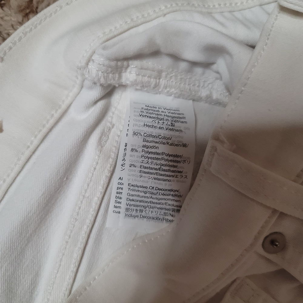 Madewell Skinny Jeans Women 29 White 9 Inch High Rise Stretch Denim Pants - Picture 5 of 12